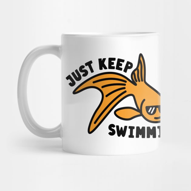 Just Keep Swimming Cool Goldfish by imotvoksim